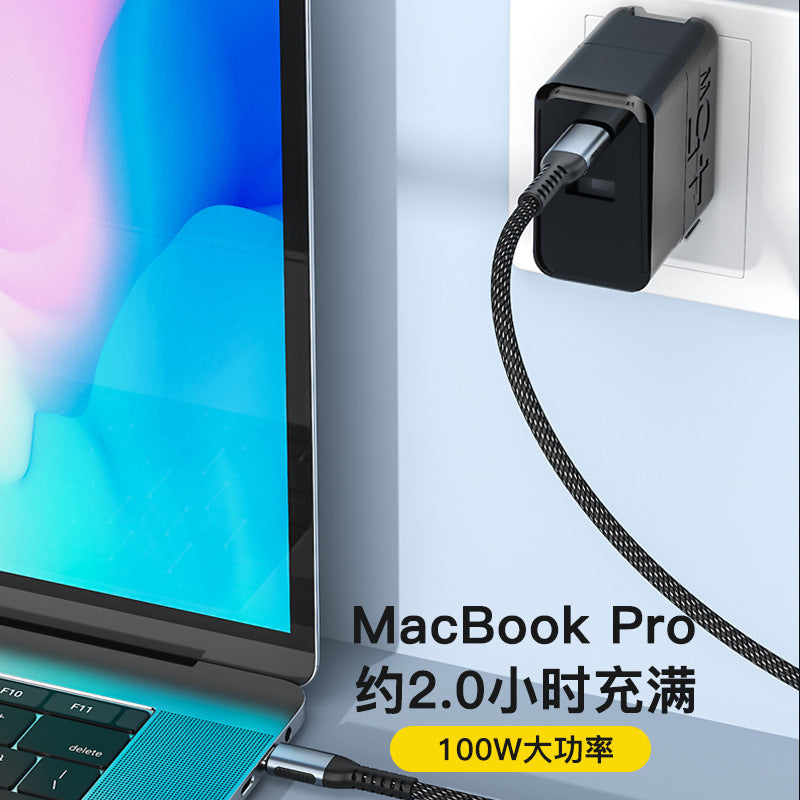Customized for Huawei Xiaomi mobile phone notebook 100W high power type-c flash charging data cable PD fast charging