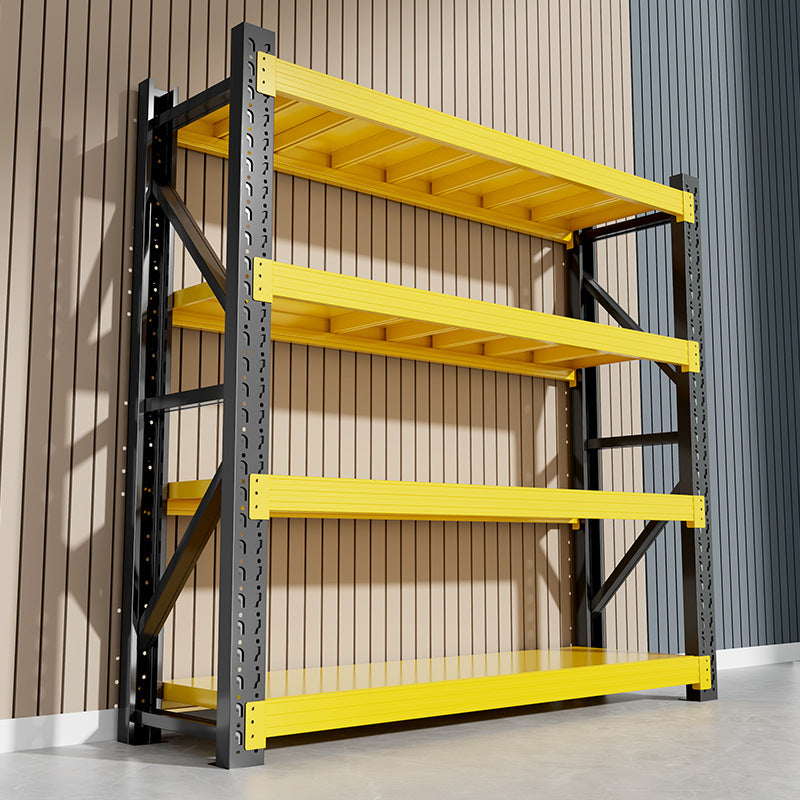Multi-tier storage shelving unit - heavy duty iron shelving for home, warehouse, and e-commerce fulfillment centers