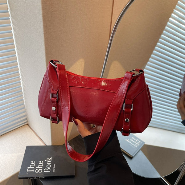 Spice Girl Locomotive Style Versatile Shoulder Bag 2025 Spring and Summer New Women's Trend Premium Temperament Foreign Style Underarm Bag