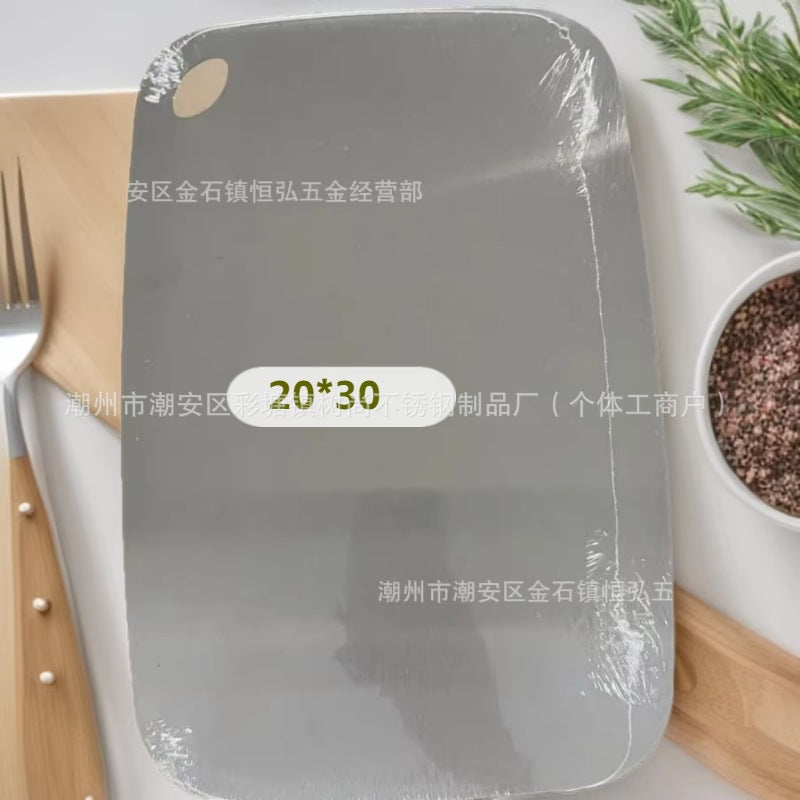 Stainless steel cutting board double-sided kitchen for home anti-mold cutting board cutting vegetables commercial kneading noodles cutting fruit chopping board rolling board
