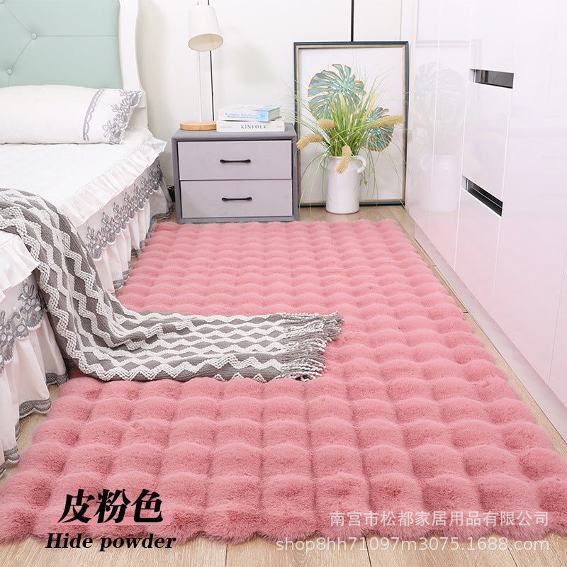 Plush carpet floor mat window sill bedroom balcony bubble velvet bedside blanket sofa cushion imitation rabbit blanket cross-border exclusive supply