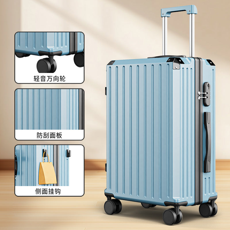 New suitcase 24-inch student trolley suitcase universal silent wheel suitcase large capacity boarding password case