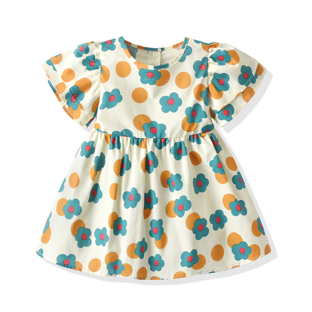 Korean style children's clothing wholesale live stream source: boys' printed cotton short-sleeve shirts and shorts, creative kids' matching family outfits for brothers and sisters
