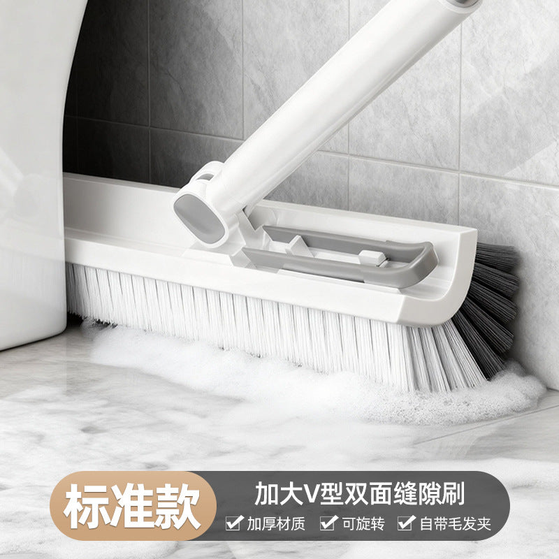 Floor seam bathroom floor brush dual-purpose long-handled floor brush toilet bathroom cleaning tile dead corners and gaps