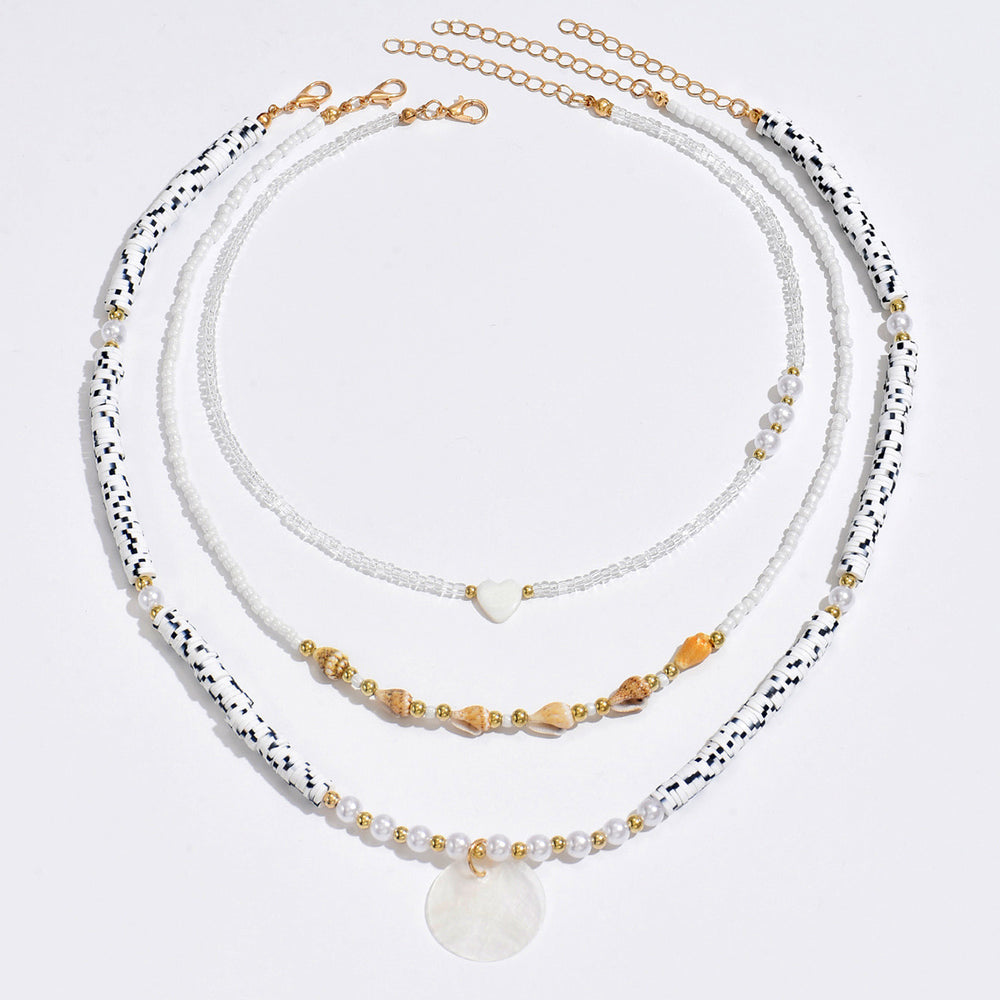 Wholesale seashell necklace set - european & american style, bohemian beach vacation accessories, beaded choker necklace for women