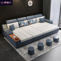 Sofa bed foldable dual-purpose pull-out multi-functional modern for home small apartment double slot living room technology cloth sofa