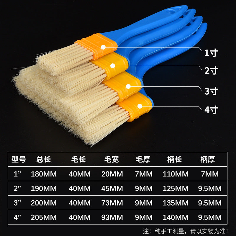 Nylon bristle paint brush, paint brush, adhesive brush, industrial implant brush, cleaning brush, dust removal brush, oil painting brush