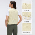 Casualeasiest for match round neck vest vest women's quick-drying breathable sleeveless topsshort zipper sports outweard26001