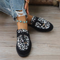 Plus size sequin flat slippers for women - soft sole, comfortable slip-on mules, stylish and versatile lazy shoes for outdoor wear