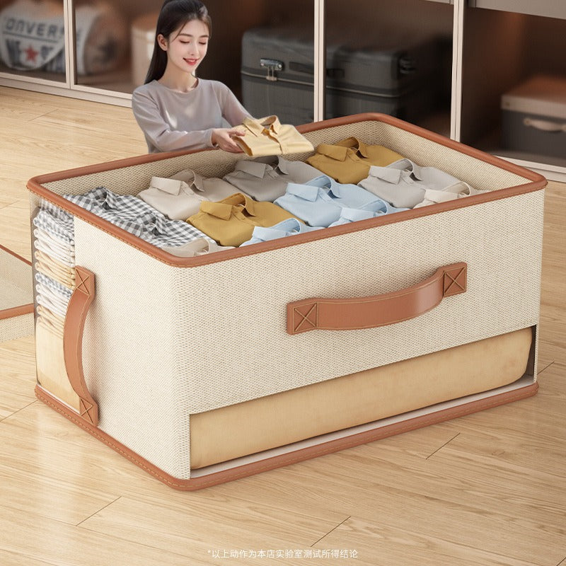 New Oxford cloth visual storage box, household wardrobe storage storage, large capacity flip cover storage, finishing box