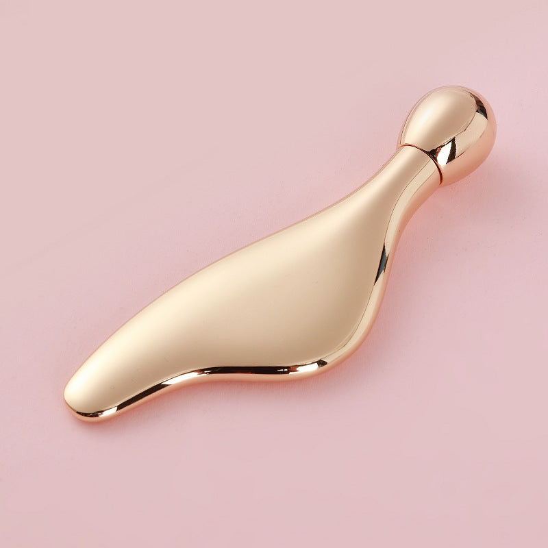 Metal eye roller ball teardrop shaped massage stick eye cream stick single ball lifting facial massage gift box facial beauty stick