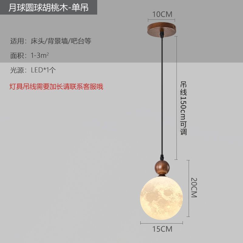 Medieval style lamps bedroom bedside small chandelier bedside table retro restaurant aisle new chinoiserie single head long hanging lamp