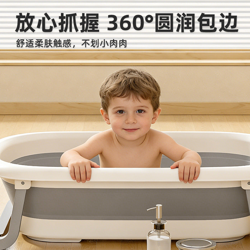 Collapsible baby bathtub - temperature-sensitive, home use, constant temperature, large bath tub for newborns and infants