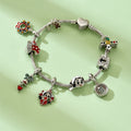 Christmas bracelet wholesale: european and american punk metal minimalist style christmas tree snowflake accessories, unique gift bracelets for women