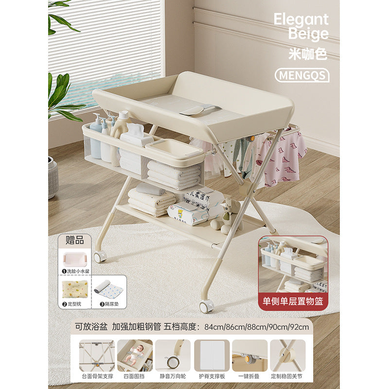 Changing table, baby care table, diaper changing table, newborn bathing & massage table, foldable multifunctional