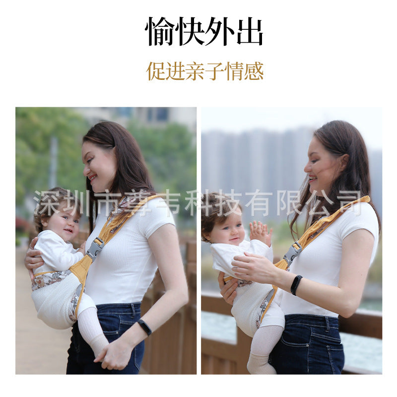 Baby carrier newborn sling front-carry infant hip seat easy outing waist carrier - upgraded version