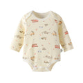 baby romper spring autum triangle crawling short-sleeved male and female baby cotton 0-1 year old one-piece girl butt-covering clothes