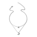 Star necklace wholesale fashion cross-border casual jewelry niche style full diamond multi-layer alloy moon jewelry women's sweater chain