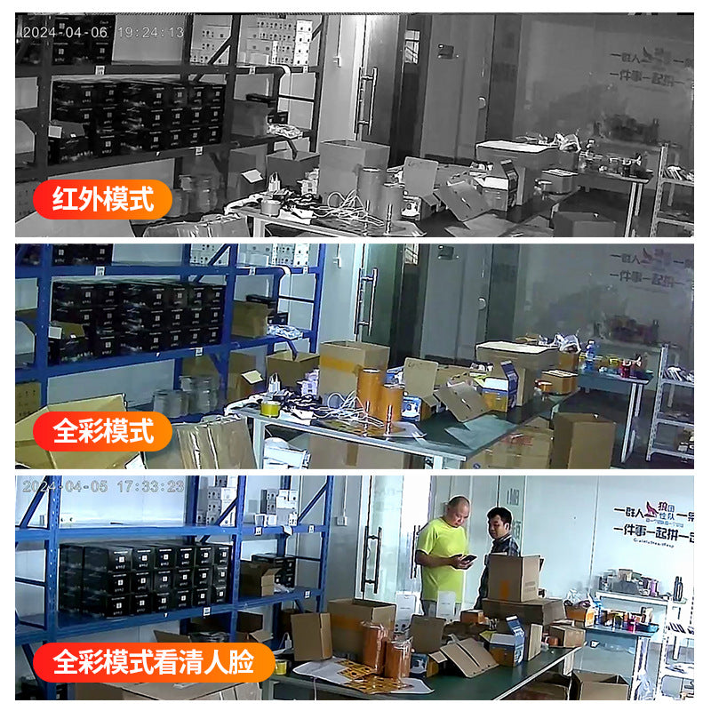 Indoor wireless home monitor 360 degree remote mobile phone night vision high definition full color camera monitoring dual screen