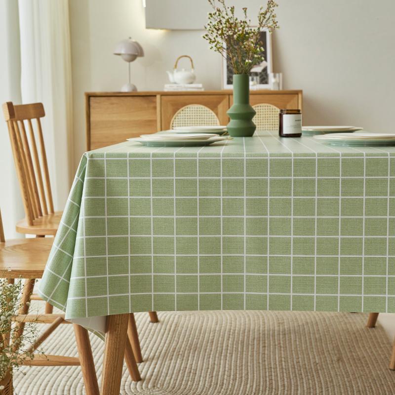 new premium light luxury tablecloth - waterproof, oil-proof, heat-resistant, wash-free pvc minimalist dining table cloth, tablecloth, coffee table cloth
