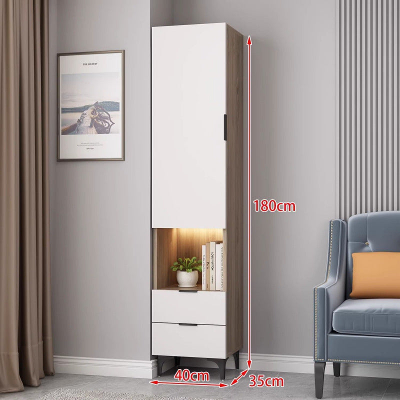 Solid wood corner locker Multifunctional storage corner cabinet Household living room corner cabinet Side cabinet Bookcase shelf