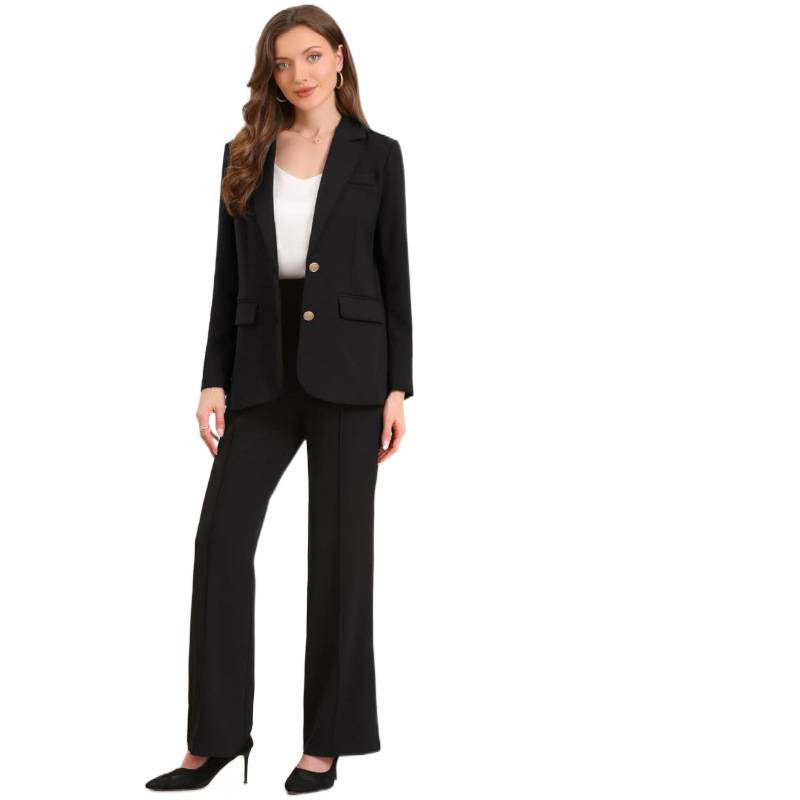 Amazon fashioncasual suit outwear women's  spring new arrivallong sleeves single breasted work suit