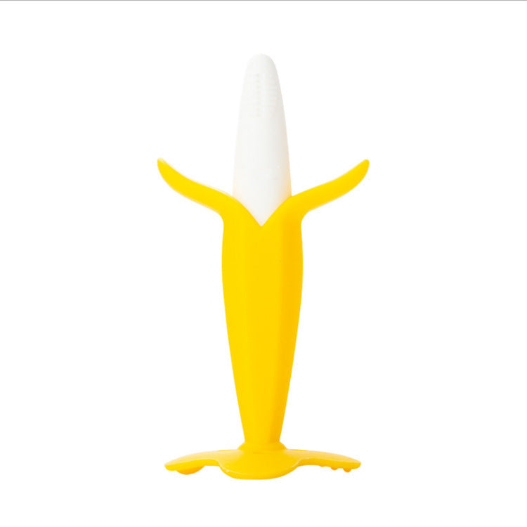 Banana Silicone Toothpaste Baby Toothbrush Suction Cup Silicone Bite Glue Banana Toothpaste Food Grade Bite Le Teeth Grinder