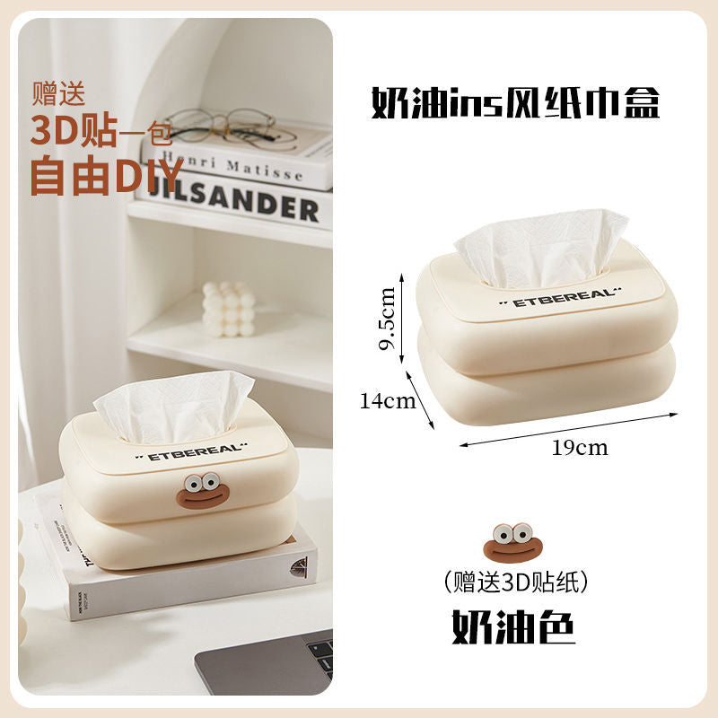 Desktop tissue box living room cute paper box for home coffee table ornaments creative paper box spring tissue storage box