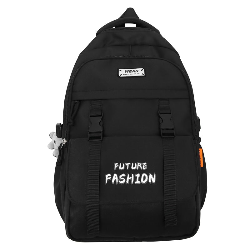 Boys and girls new middle school students simple middle school school bag large capacity ins backpack light college backpack