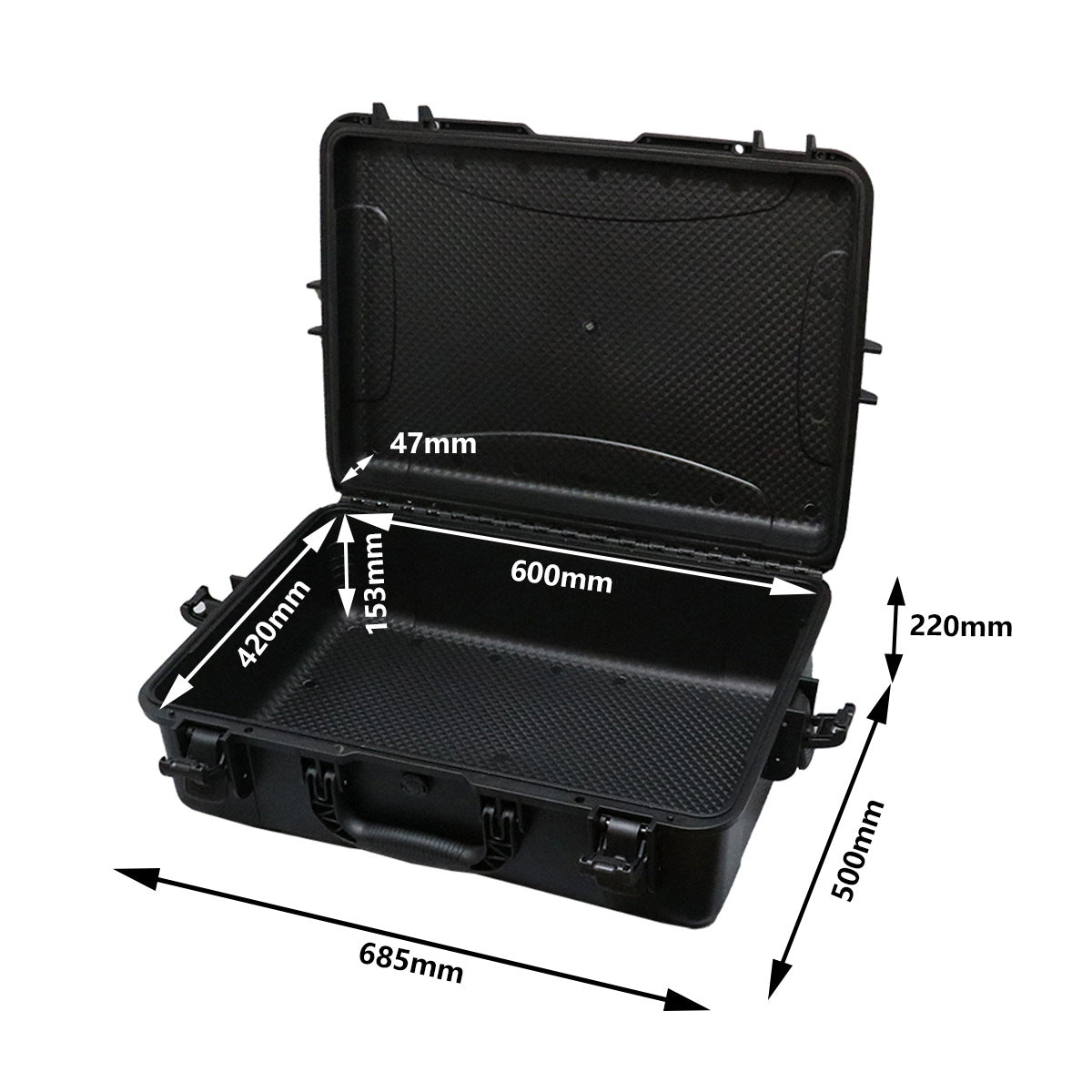 Portable Toolbox Plastic Thickened Toolbox Aviation Protective Box Equipment Instrument Box PP Photographic Equipment Protective Box
