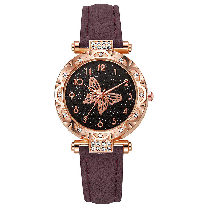Wholesale direct sales: new fashionable women's watches for cross-border e-commerce - stylish, minimalist butterfly quartz watches