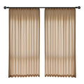Classy frenchaccessible luxury coffee color fabric and gauze living room balcony light-proof and opaque curtain gauze curtain keqiao wholesale