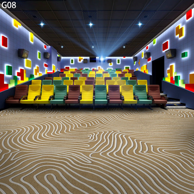 Customized fire-retardant carpet for movie theaters, home theaters, and clubs: soundproofing, noise reduction, and vibration dampening - full coverage installation