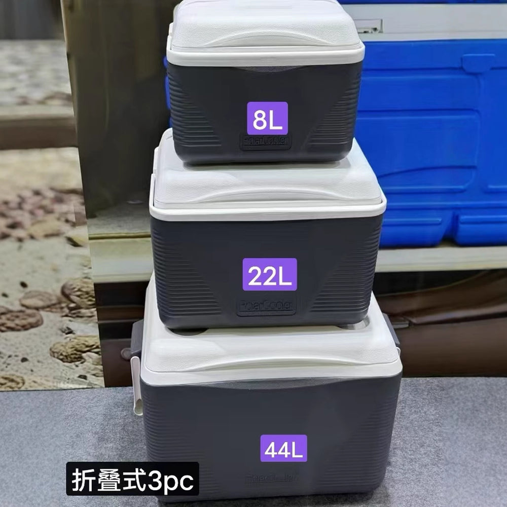 Big export-grade large capacity push-pull collapsible insulated food warmer box with insulated cutlery set