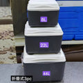 Big export-grade large capacity push-pull collapsible insulated food warmer box with insulated cutlery set