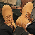 Men's autumn new arrivals: trendy and versatile men's martin boots, non-slip, wear-resistant, thick-soled bumblebee work boots