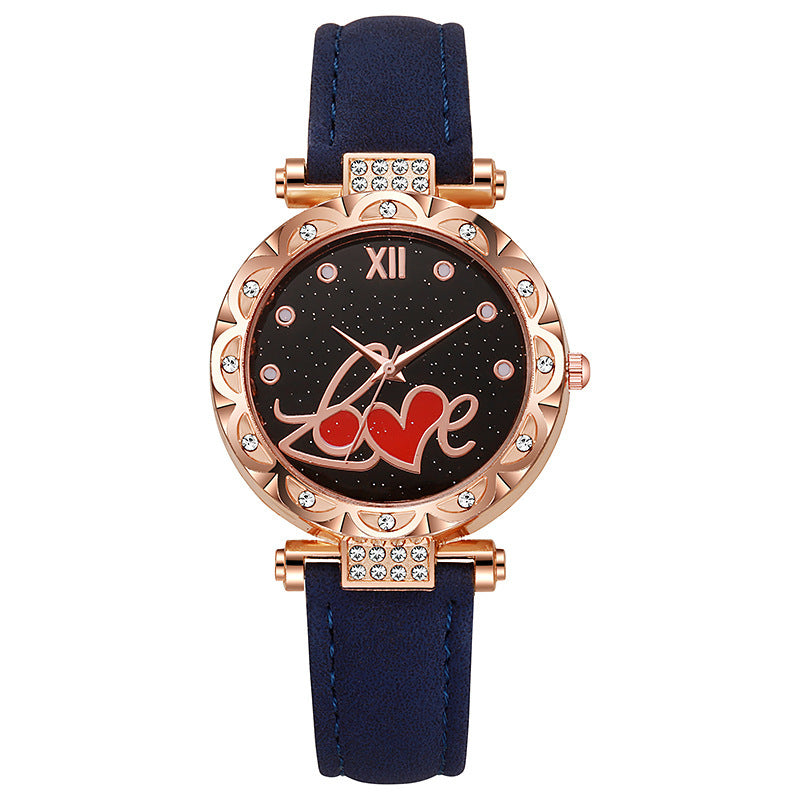New arrival diamond-encrusted fashioncasual belt watch women's casual student quartz women's watch manufacturer wholesale watch