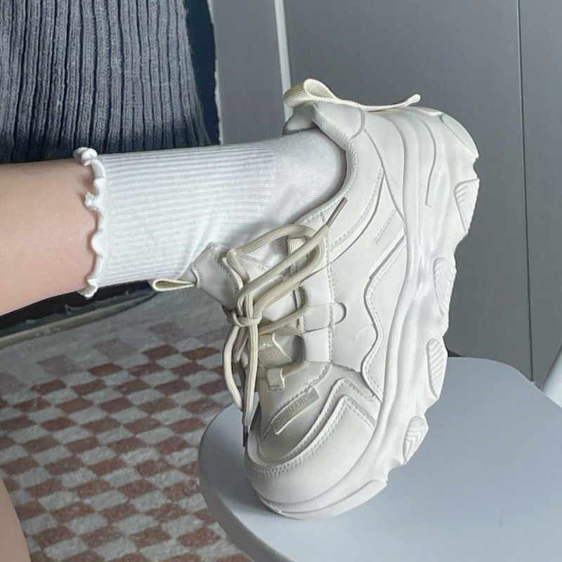 Best sellingthick soledad shoes women's spring & fall hong kong style ins trend retro 2026 new arrivaleasiest for match height increasing casual sports shoes