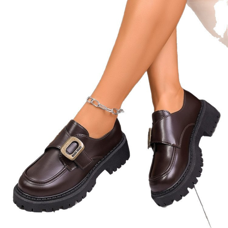 spring/autumn new arrival: thick-soled loafers for cross-border e-commerce. plus sizes available. price difference: $0.67. wholesale options available. dropshipping to  and