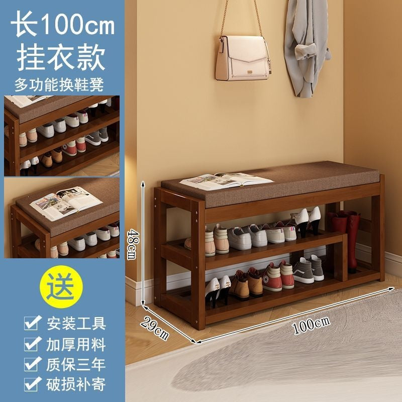 Durable, multi-tiered shoe rack and bench combo for entryways – perfect for small, narrow doorways. all-in-one shoe cabinet with bench seating for changing shoes
