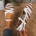 Amazon spring/summer new arrivals: european and american style plus size square toe flat striped knit loafers - wholesale