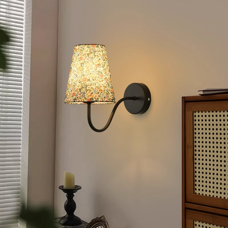 Wall lamp Modern simple French aisle Living room wall lamp Creative color printing Bedroom bedside wall lamp 1