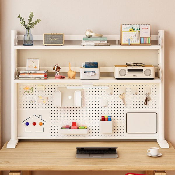 Vertical Desktop Hole Board Bookshelf Children's Study Table Storage Rack Dormitory Office Computer Desk Shelf