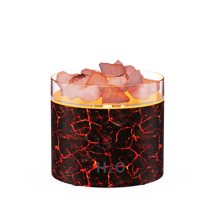 Creative salt stone aroma diffuser - add essential oils, home desktop ambient night light, office desk humidifier