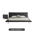 Onda bed italian normcore genuine leather bed house large flat designer 2* 2m master bedroom double bed double bed black