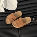 Minimalist chic platform thong sandals - women's 2026 summer new arrivals - outdoor wear, criss-cross strap, slip-on sandals