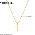 fashionnew arrival titanium steel cross necklace trendyeasiest for match women's titanium steel cross pendant sweater chain necklace