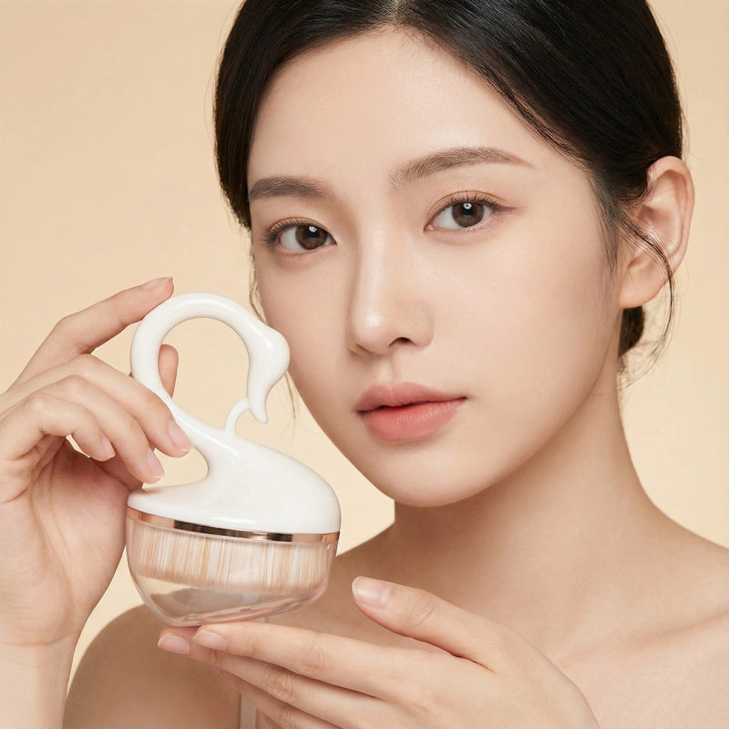Portable single magic powder bottom makeup brush portable no. 55 traceless and non-eating powder little swan powder bottom brush makeup brush