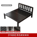 Thickened reinforced iron bed for home bedroom casual silent double bed rental house single dormitory black steel frame bed
