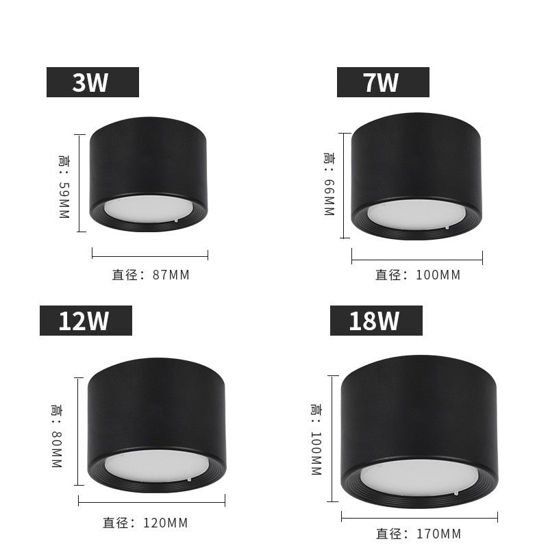 Surface mounted downlight led Xiaoming bright ceiling light spotlight foyer entrance light entry balcony corridor light aisle light